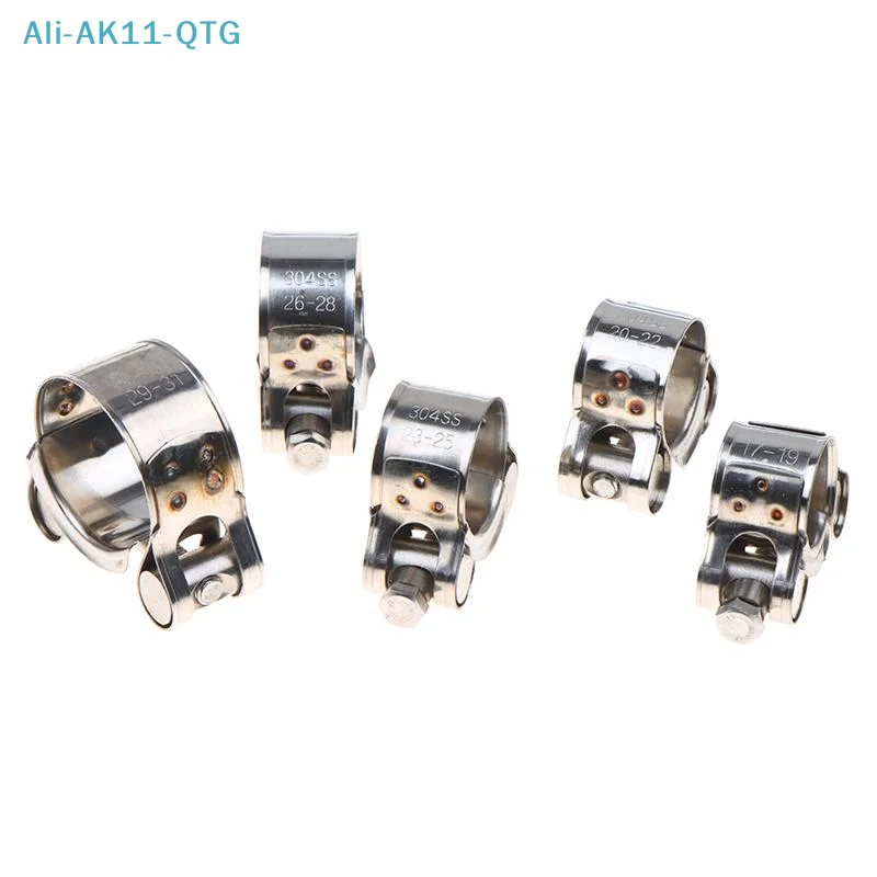New 1Pc 304 Stainless Steel Powerful Hose Pipe Tube Clamps Exhaust Air Water Pipes Sealing Powerful Strength Repair Welding Tool