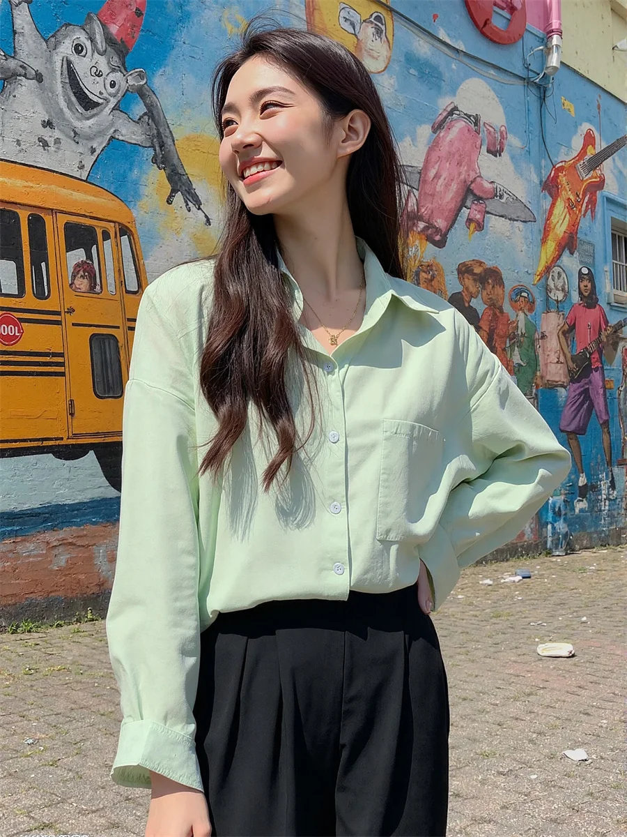 قمصان نسائية خارجية بأكمام طويلة قمصان ذات ثنيات لوحة أمامية بعقدة على شكل فيونكة ملابس عمل أنيقة للمكتب للسيدات #1