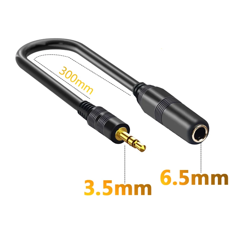 

Stereo Jack 3.5mm to 6.35mm Audio Cable 1/4 Mono To 1/8 AUX for MP3 PC Headphone Amplifier Speaker Home Theater Mixer Guitar