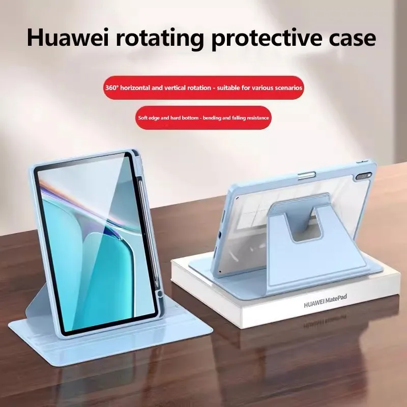 

360 ° Вращающийся акриловый чехол для Huawei MatePad 11.5 2025 11.5 S Air 11.5 11 PaperMatte Pro 11 SE 10.4, кожаный защитный чехол