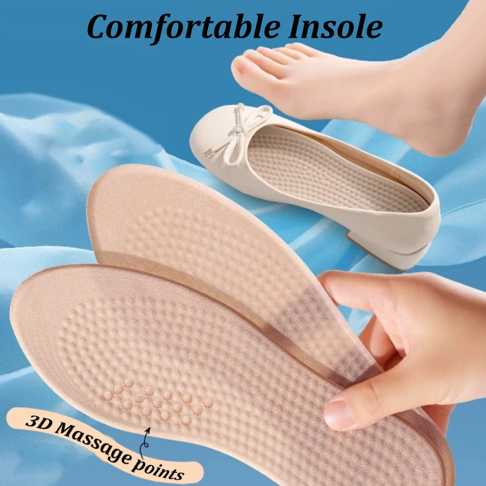 Silicone insoles for Shoes Man Woman Plantar Fasciitis Massage Foot Pads Non-slip Shoe Inserts Soft Gel Shock-absorbing insole