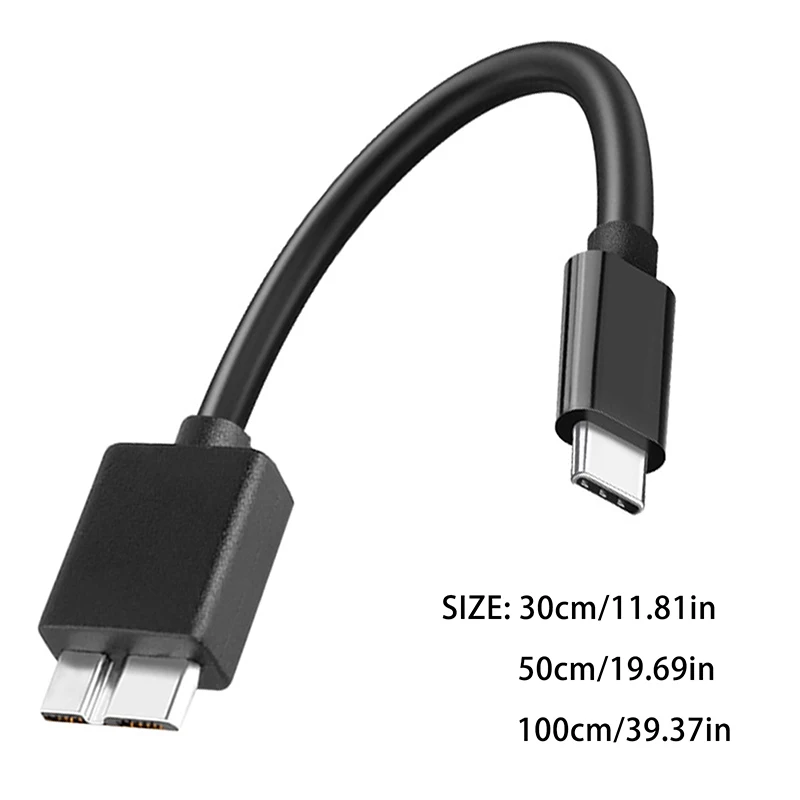 30cm/50cm/100cm/ Type-C To Portable Hard Drive Data Cable Suitable For Hard Drive Tablets