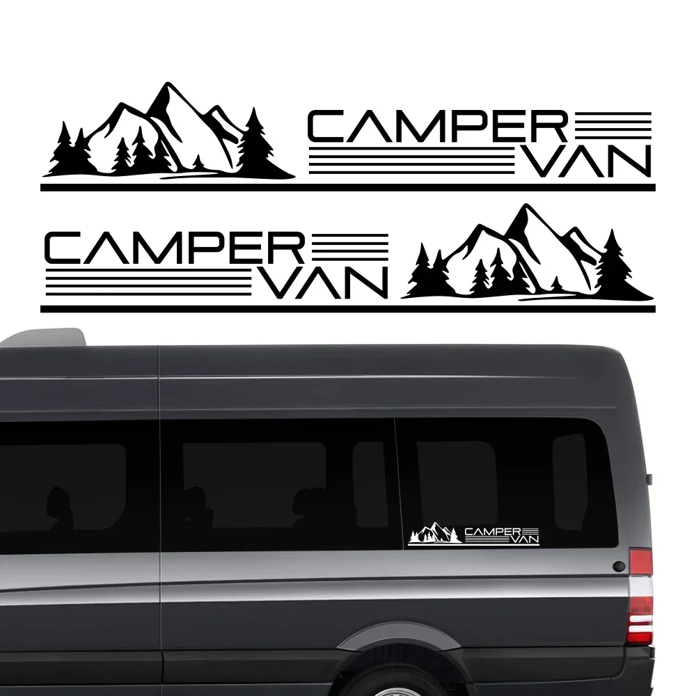 Car Camper Van Mountain Stripes Sticker for VW Transporter Touran Caddy Ford Transit Fiat Ducato Reanult Trafic Citroen Berlingo