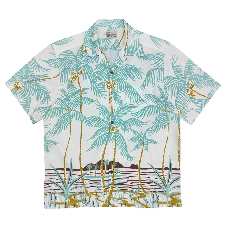 WACKO MARIA Palm Tree Heavenly Tokyo Hawaii Holiday Beach Mens Womens Japanese Short Sleeve Shirt