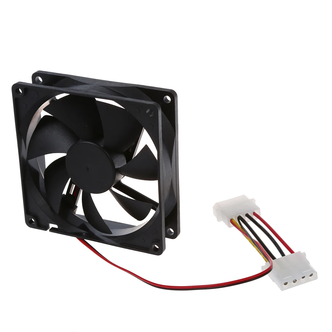 Ventilador de plástico preto do PC, DC 12V, 4 Pin, 90mm x 90mm x 25mm