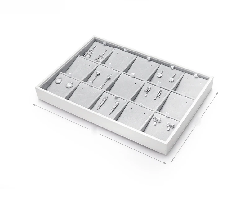 Oirlv Soft Velvet Stackable Jewelry Tray Case Jewelry Display Storage Box Portable Ring Earrings Necklace Organizer Box Jewelry