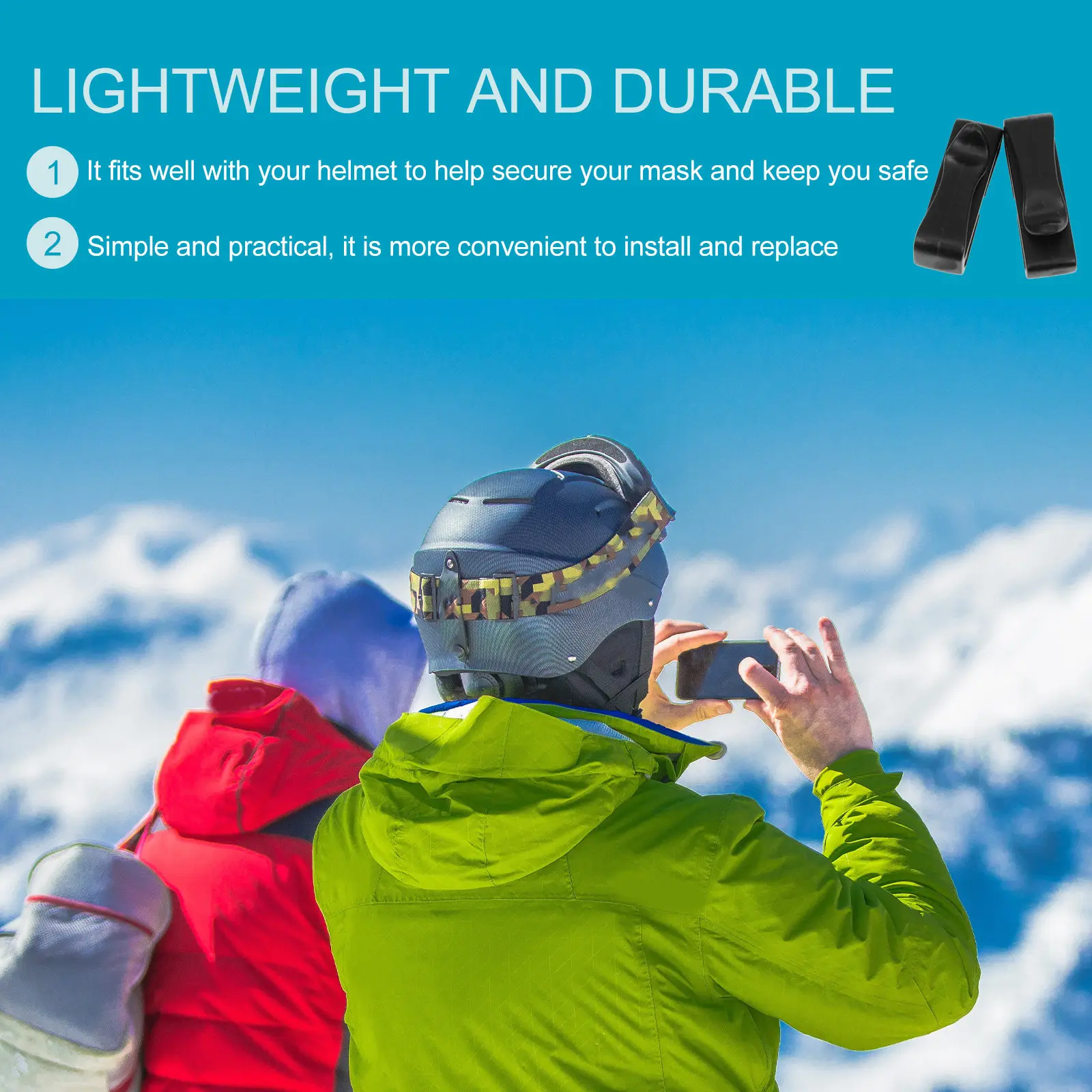

1Pair Lightweight Plastic Ski Mask Hooks Fixing Clips Ear Protection Mask Holder Skiing Accessories