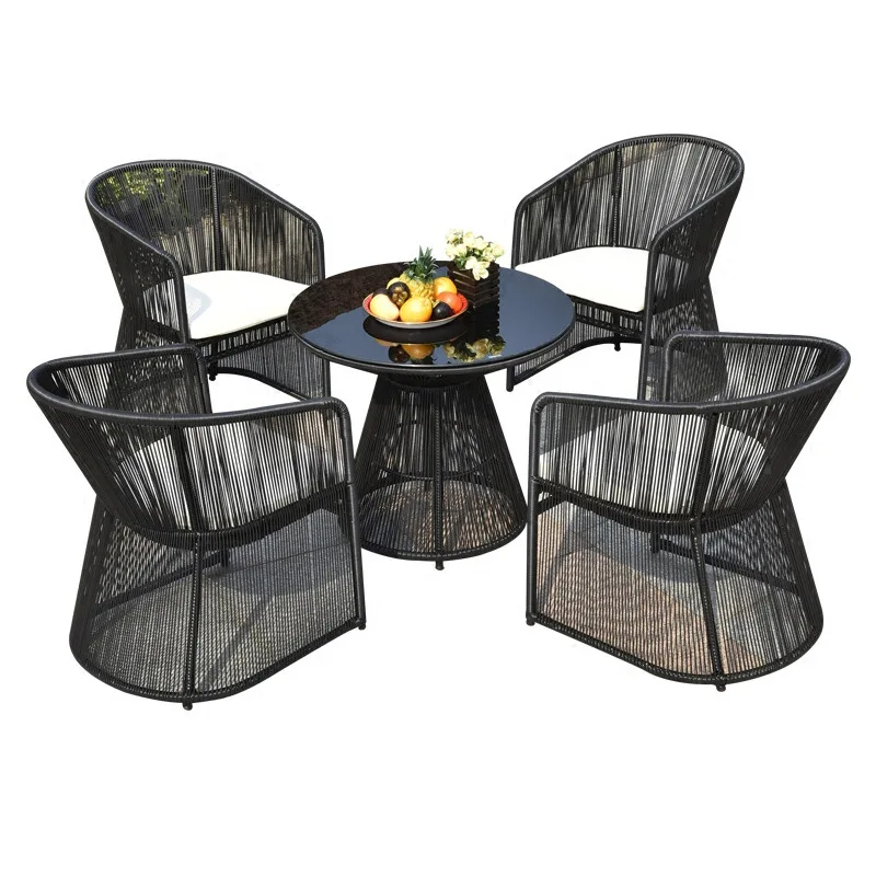 

✗x Simple Outdoor Patio, Balcony, Garden Rattan Table and Chair Set#