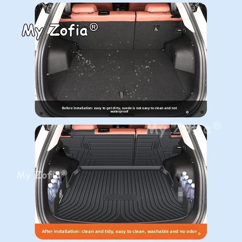 For CHANGAN UNI-S Changan CS55 Plus Gen 4 2026 Full Coverage TPE Car Trunk Mat Odorless Flexible Rear Cargo Liner Accessories