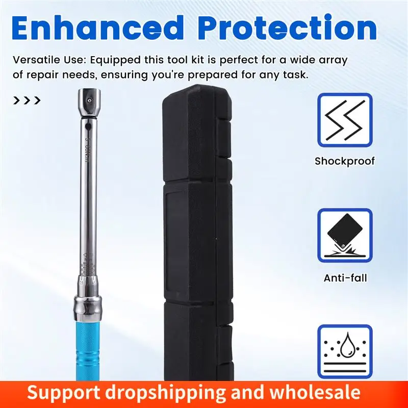 Llave dinamométrica AA86 intercambiable 5-60Nm 9X12mm precisión de accionamiento cuadrado 3% llave de mantenimiento de reparación de automóviles