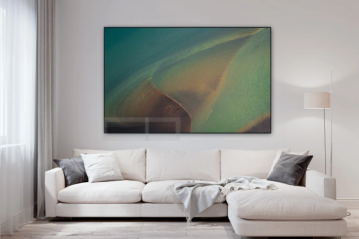 Iceland Chromatic Flow Colors Landscape Flat Textured Art Poster Prints Canvas Painting Wall Art Pictures Modern Home Room Decor