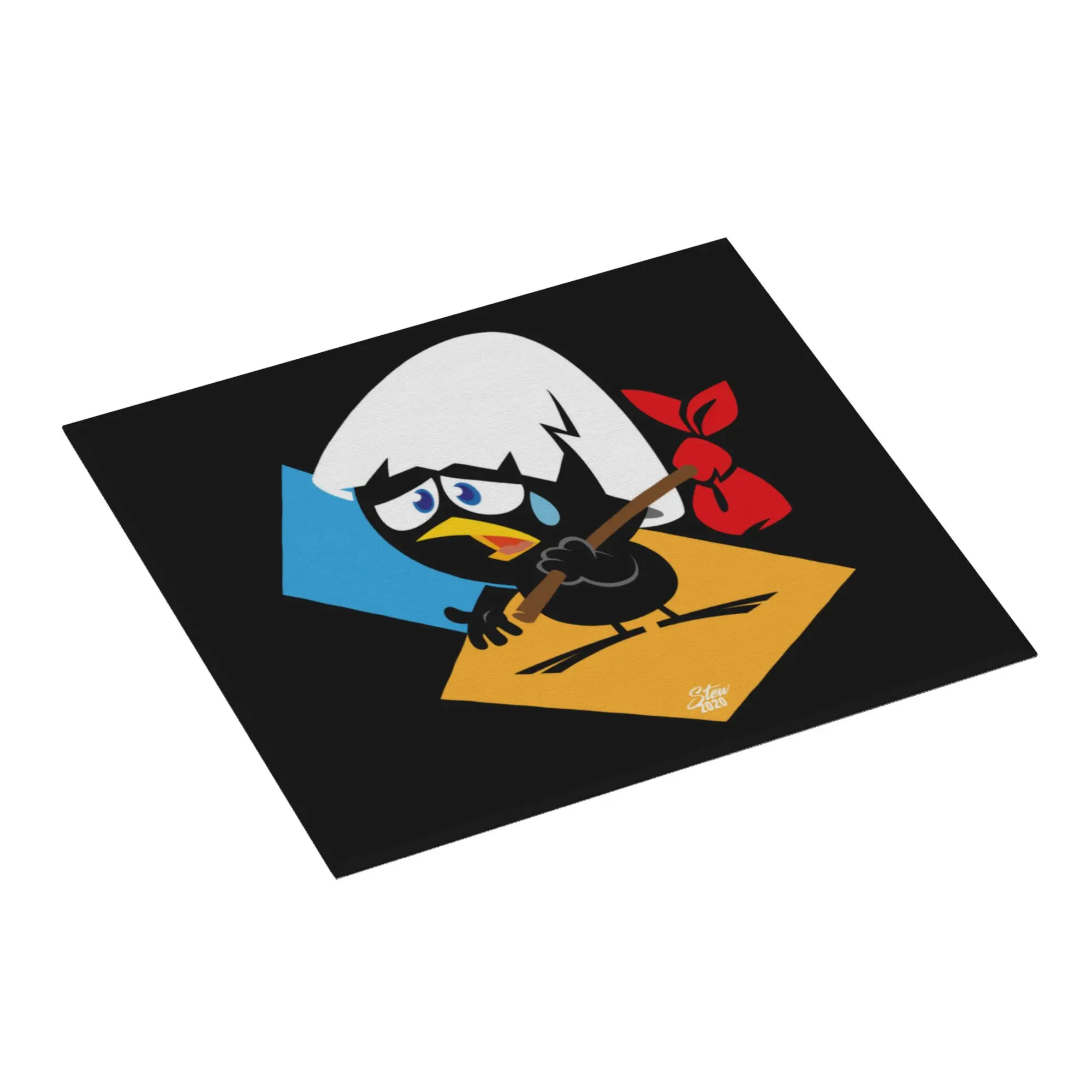 Cartoon Chiken Calimero Non Slip Kitchen Counter Protector Mat Barware Tableware Reusable  Bathroom Drying Mat For Kitchen