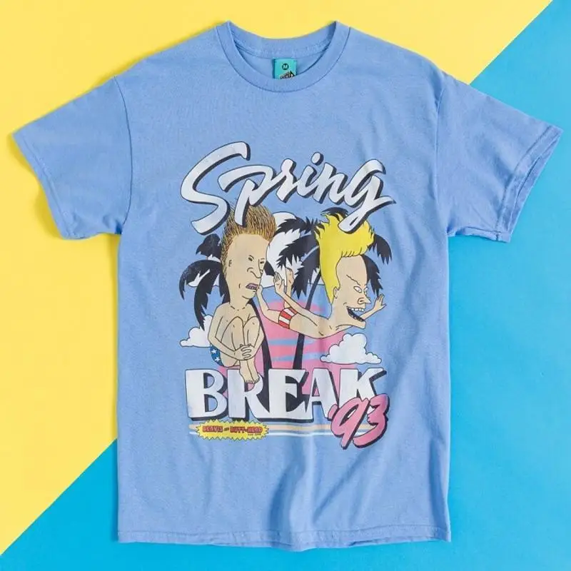 Official Beavis And Butt Head Spring Break '93 Blue T Shirt S M L