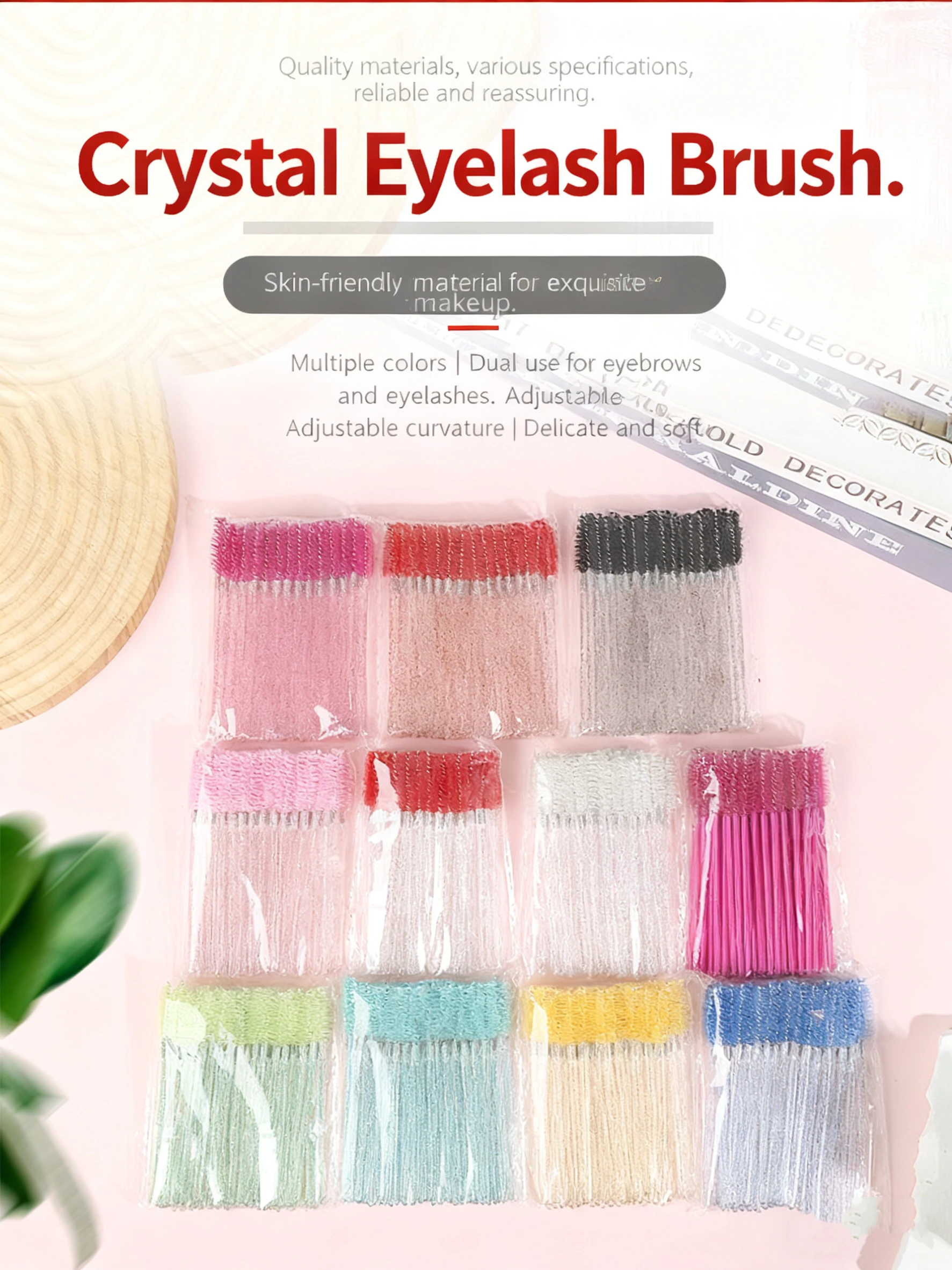 50Pcs Einweg Wimpern Make-Up Pinsel Professionelle Mascara Wands Applikator Spooler Auge Wimpern Kosmetik Pinsel Make-Up-Tool