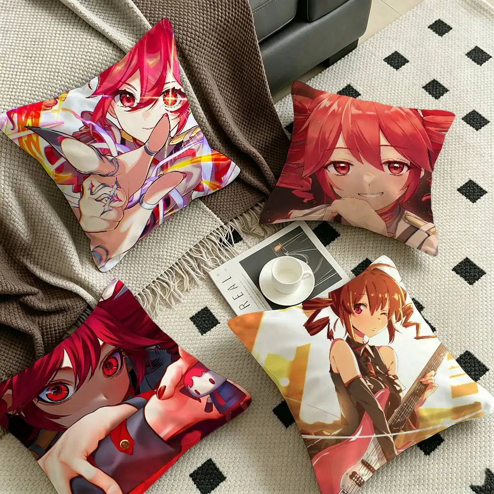Cute Anime Girl K-Kasane Teto Maple Design Cushion Cover Happy Autumn Harvest decor Holiday Decorati Pillow Cover