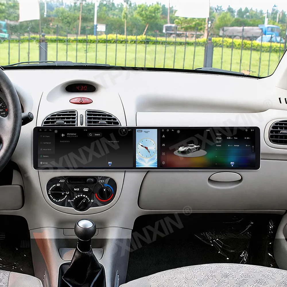 For Peugeot 206 2002-2010 Dual 12.3