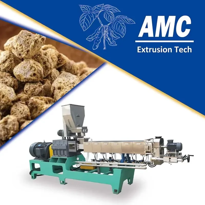 2026 CE AMC Extruder for (tsp )soya Chunks Textured Soy Protein Isolate Manufacturing Machine Extrusora De Soja Texturizada