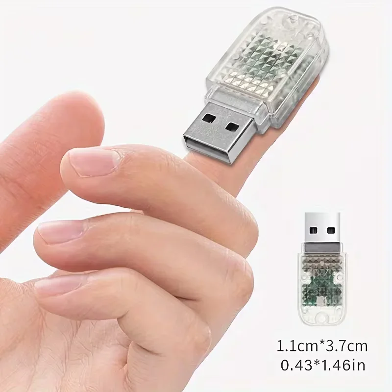 Car Atmosphere Light Car Atmosphere Light USB Light Multi-Function Night Light Car Decoration Modification Light, Without Batter