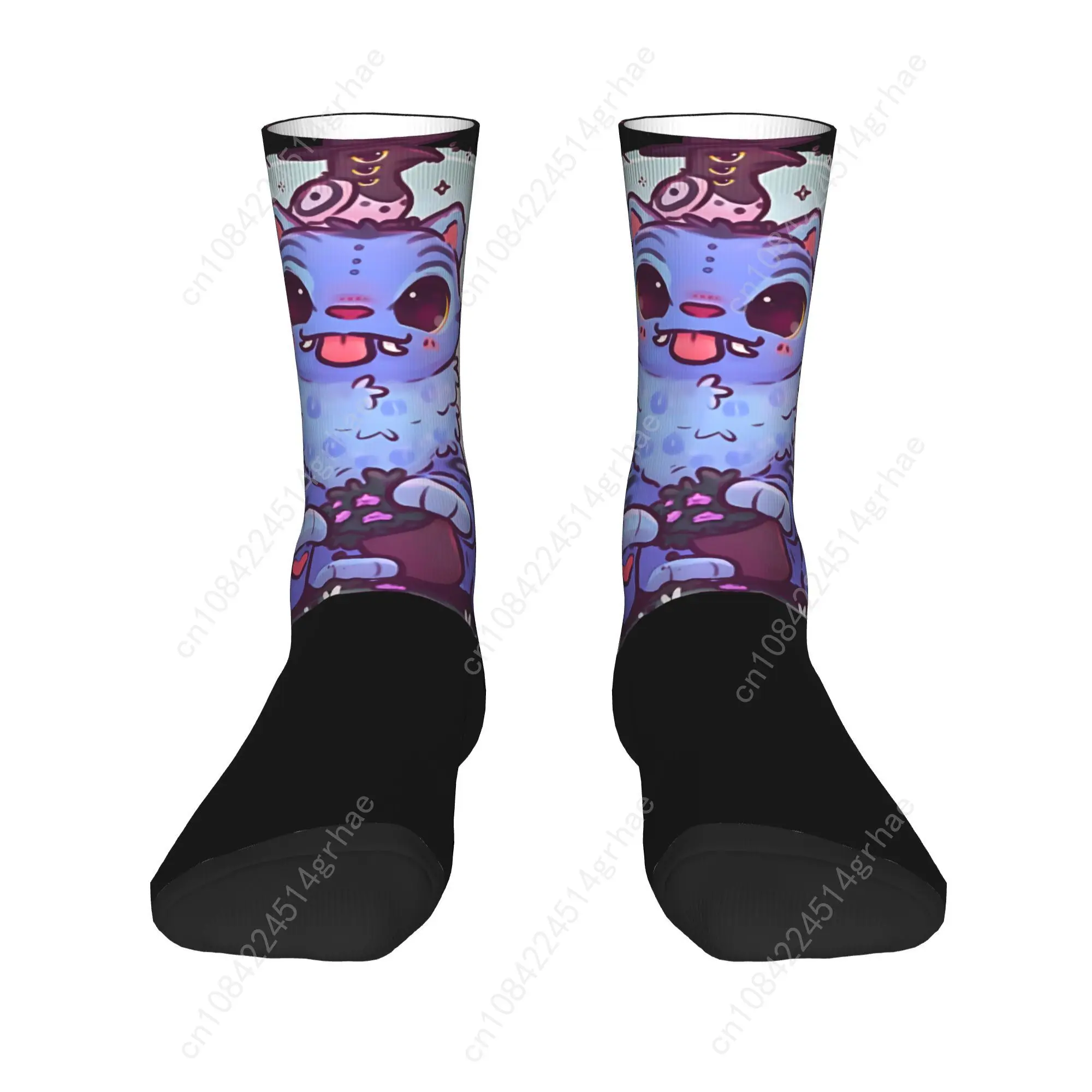 الأزرق النمر Kawaii K البوب شيطان الصيادين جوارب النساء الرجال الجوارب لينة الجوارب غير رسمية الربيع تسلق عدم الانزلاق تصميم الجوارب هدية