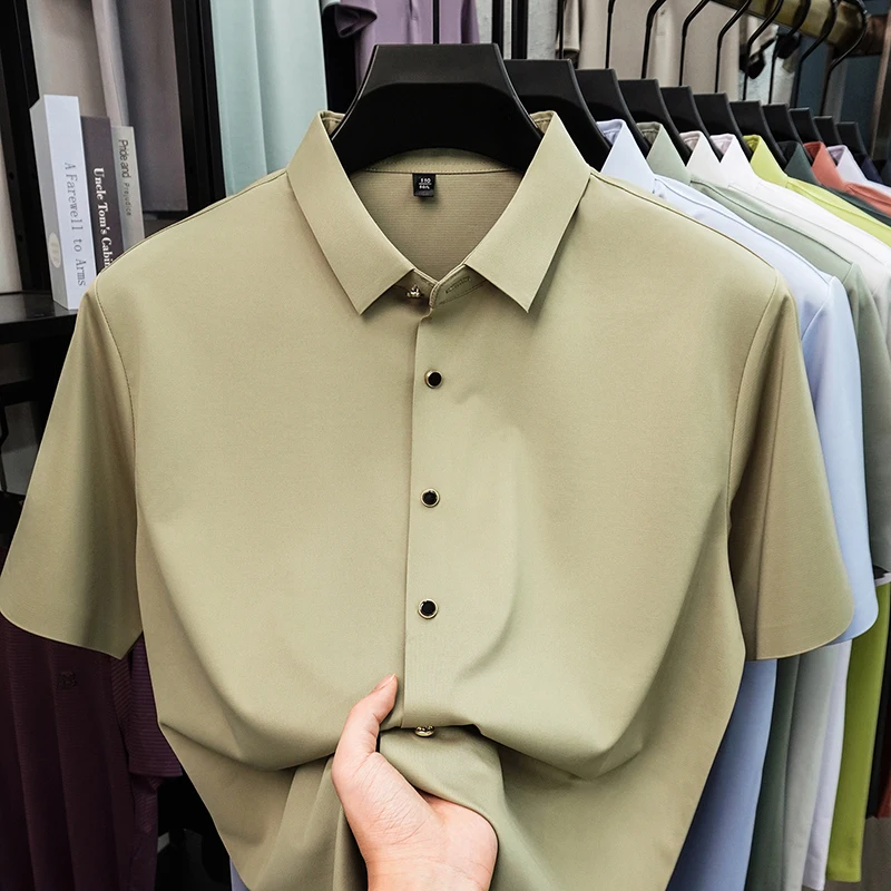Camisa Social Masculina Casual - Men Formal Wear In Summer avaliação e preço