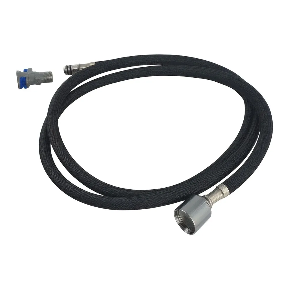 Black G1/2 Kitchen Faucet Pull Down Hose 59 Inch 360 Degree Rotation Nylon Weave Stainless Steel Connectors Multi Brand