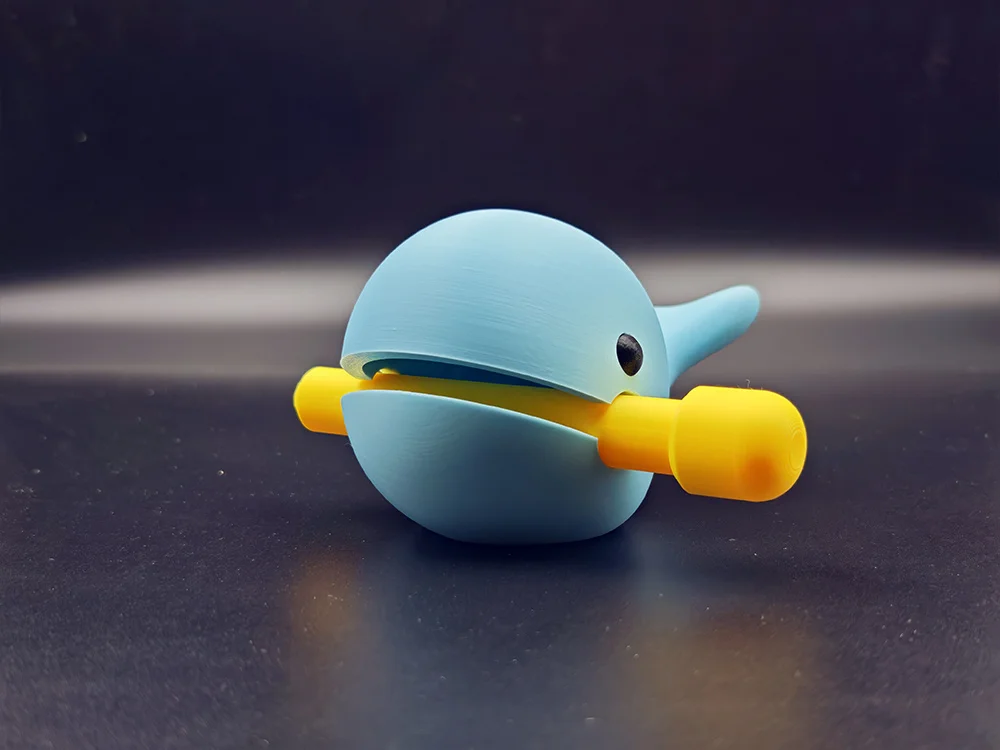 3D Printed Whale And Wooden Fish Models Educational Eco-Friendly Toys for Kids Ocean Life Learning Playset