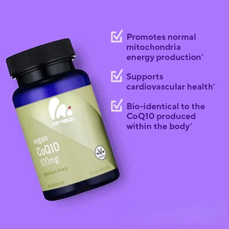 Pure Coenzyme Q10 100mg - Energy support for overall health -2 months supply (60 capsules)