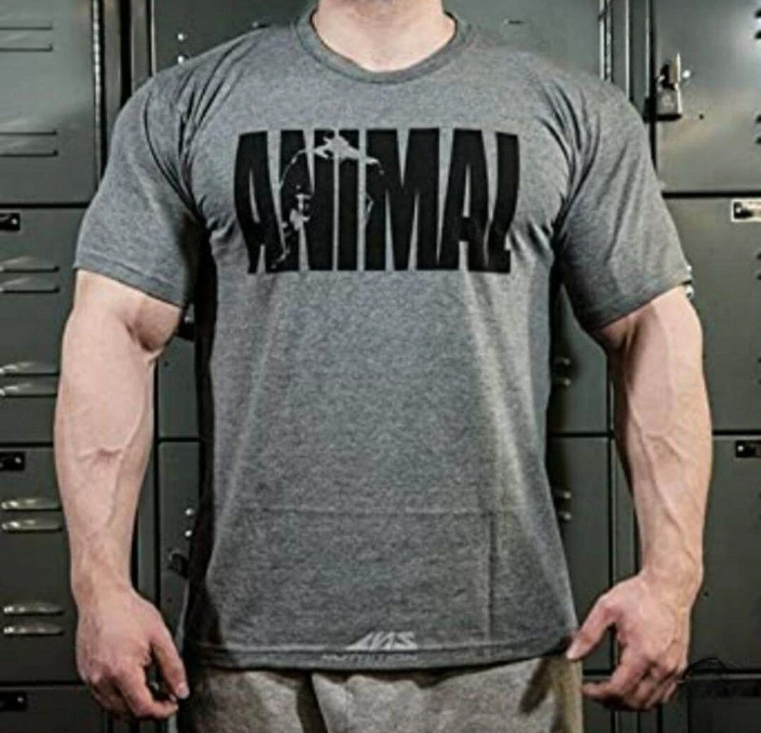 Unisex Cotton Black T-Shirt Washed Vintage Gym Beast Mode Inspired Print Casual Streetwear Tee
