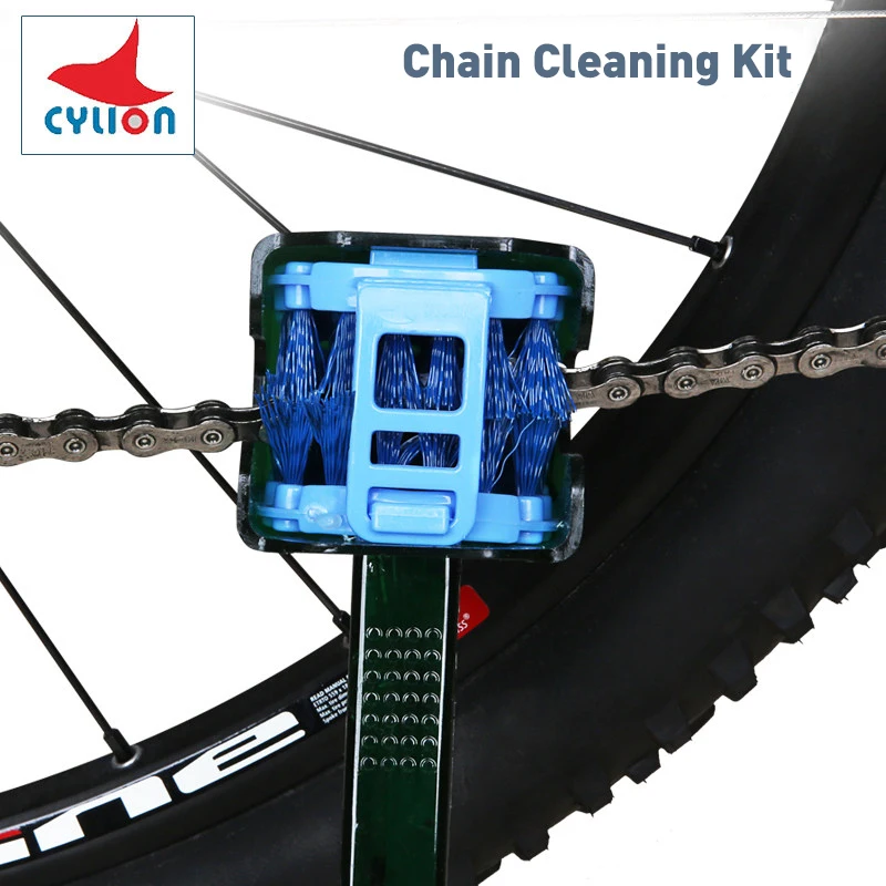 Cylion Bicycle Chain Clean Brush Portable Motorcycle Bike Chain Gear Grunge Brush Cleaner Scrubber Tool Cycling Washer Clean Kit