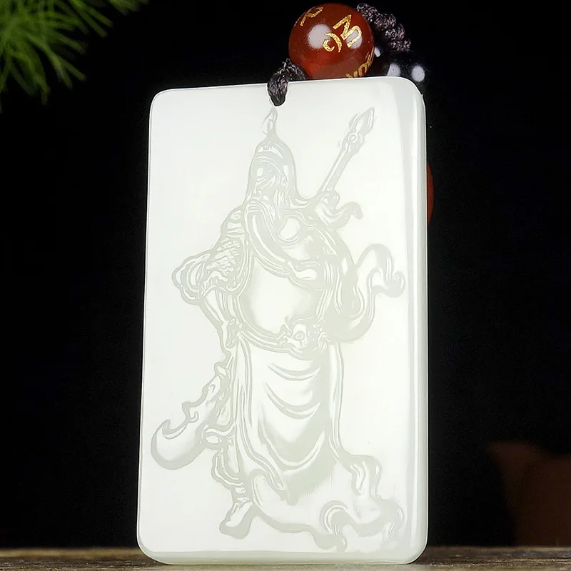 

Guan Gong Hetian God Of War And Wealth Once Upon A In America Jade Pendant Certificate