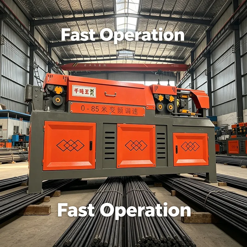 Heavy Duty CNC Rebar Straightening Cutting Machine For Industrial Steel Bar Fabrication 6-12mm Reinforcing Bar Cutting Tool