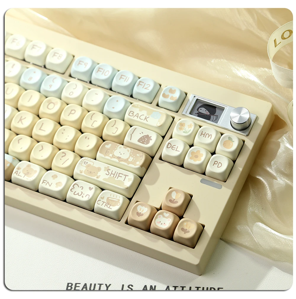 131 key MOA profile PBT Keycaps Sublimation  Mechanical Keyboard Keycaps for Cherry MX Switch Profile 61/64/68/87/104/108 6.25u