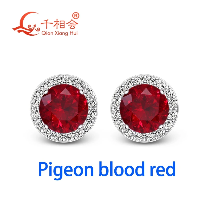 

Серьги-гвоздики из серебра S925 с выращенными в лаборатории драгоценными камнями, круглые, с оправой из муассанита, доступны в цветах: голубая кровь голубицы, королевский синий, розовый.