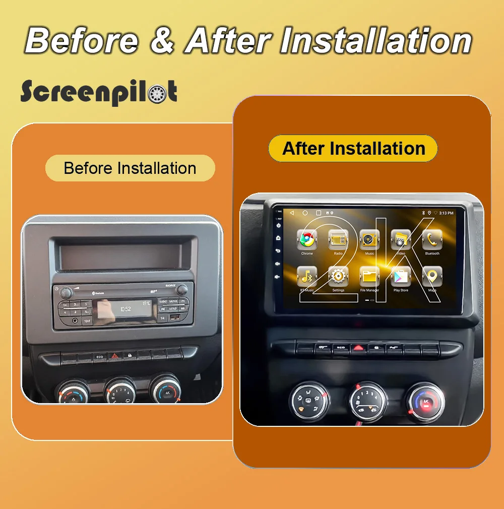 Android 16 For Renault Express 2021-2022 Stereo Head Unit Android Auto Wireless Touch Screen Mirror Link GPS Wifi 2K QLED BT
