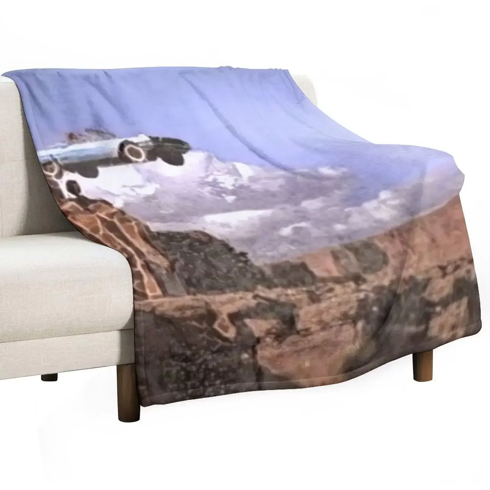 Off The Cliff Throw Blanket Designers Plush Loose Soft Big Retros Luxury Blankets