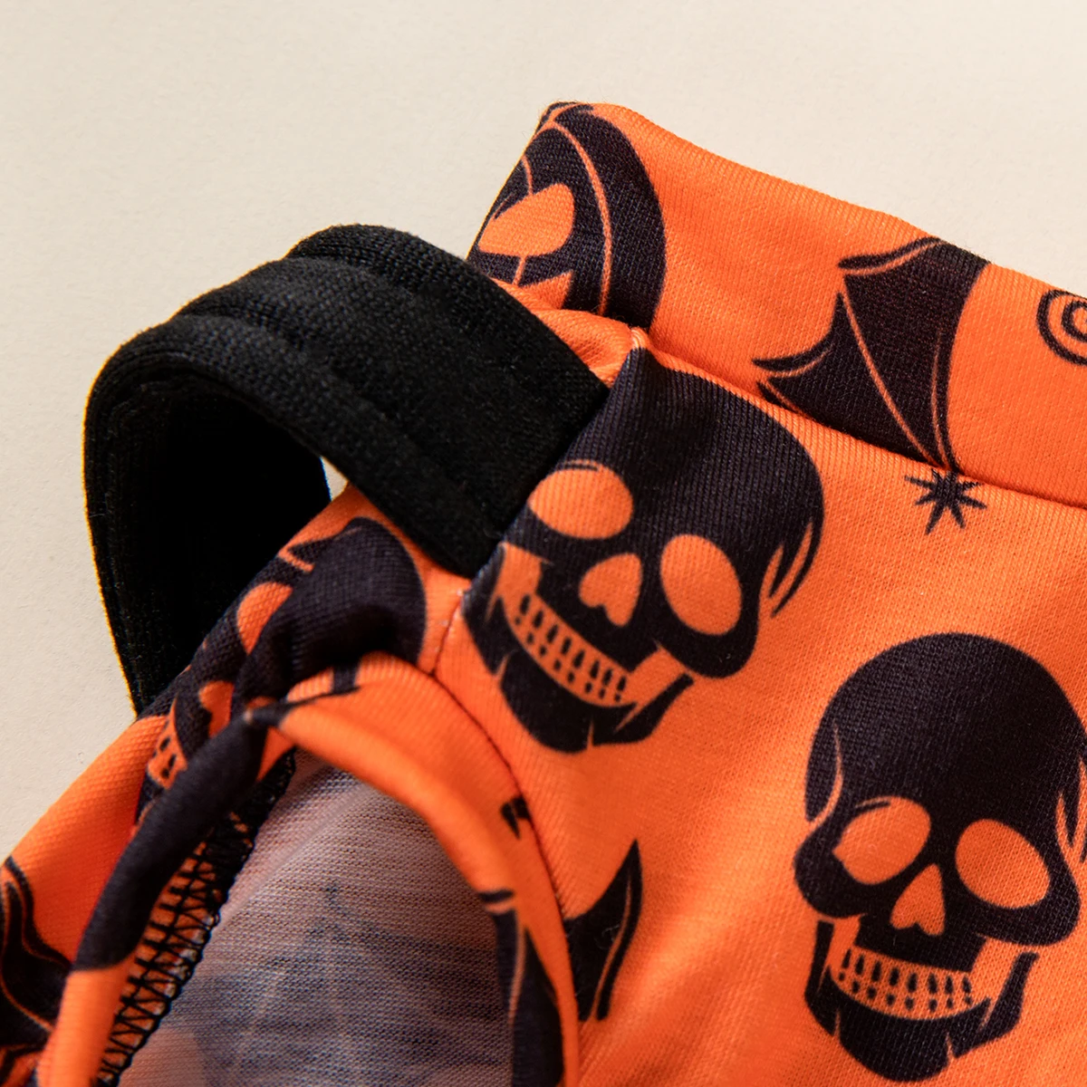 Halloween-Kostüm für Hunde, Kürbis-Schädel-Print, vierbeiniger Haustier-Overall für kleine Hunde, Welpen-Feiertagsoutfit – Detail 10