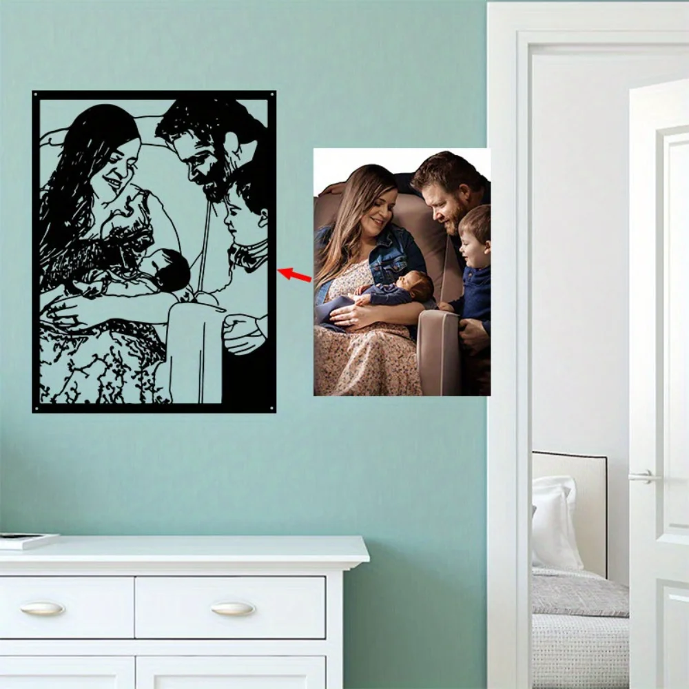 Custom Metal Portrait - Frame Delightment with Metal Beauty Distinctive Gift for Loved Ones & Distinct Home Decoration Aspect