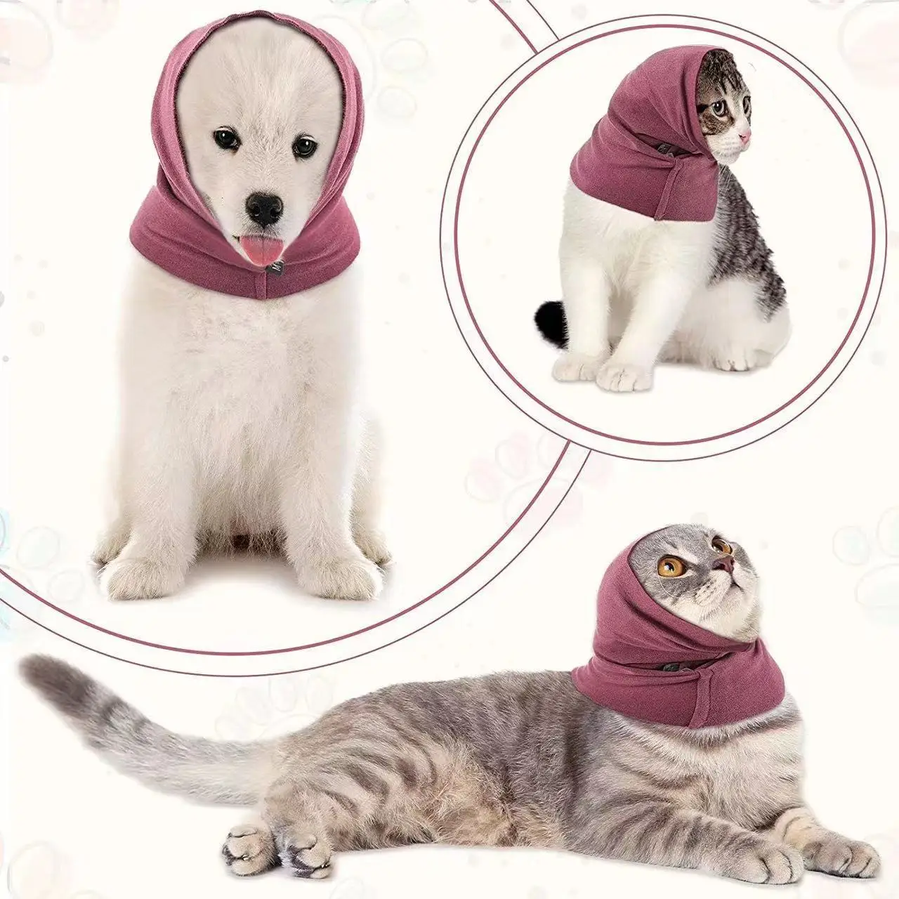 Explosions dog beauty earmuffs noise reduction high elastic soft warm decompression pet hat scarf headdress pet supplies For dog