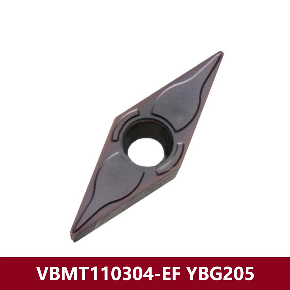 Original VBMT160404-EF YBG205 Machine Carbide Inserts VBMT 160404 EF VBMT1604 VBMT16 CNC Lathe Cutting Tools VBMT331-EF Holder