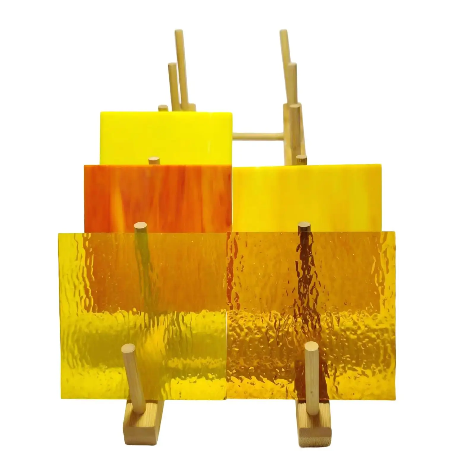 Image of 5 Stück 4x4 Zoll/10x10 cm Buntglasplatten DIY Mosaik-Fliesen Lampenschirm Bastelmaterial Buntes Transparentes Glas