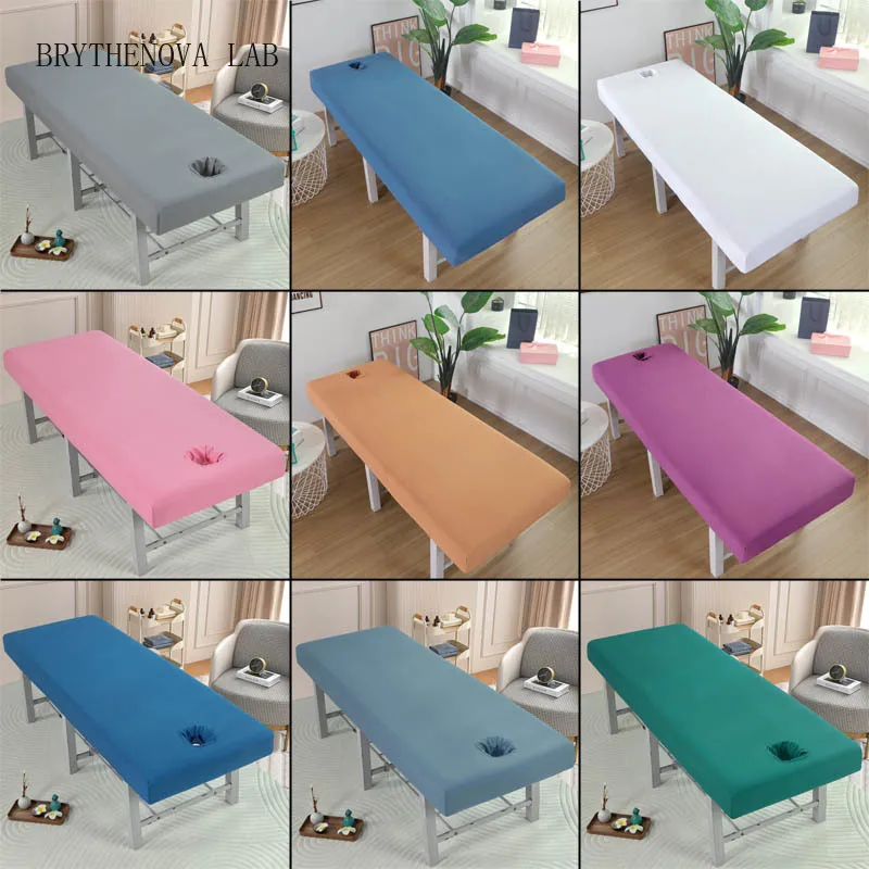 Waterproof and Oil Resistant Bed Sheet Beauty Salon Massage Breathable Special and Perforated Flat Bed Sheets for Spa Clubs