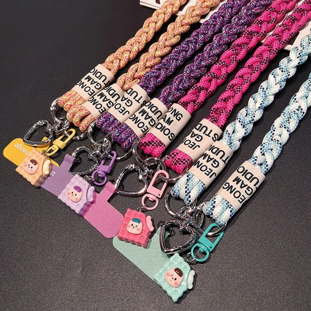 

Мультяшный брелок-ремешок для телефона через плечо, съемный шнурок для мобильного телефона, милый длинный нашейный ремешок для телефона, подвесные украшения