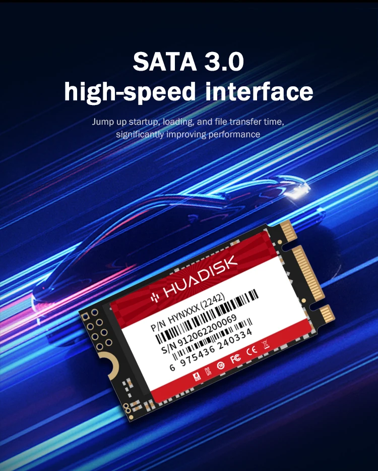 HUADISK M.2 SATA SSD 128 GB 256 GB interne Solid-State-Laufwerke M2 NGFF 2242 1 TB 2 TB Festplatte für Desktop-Thinkpad – Detail 8