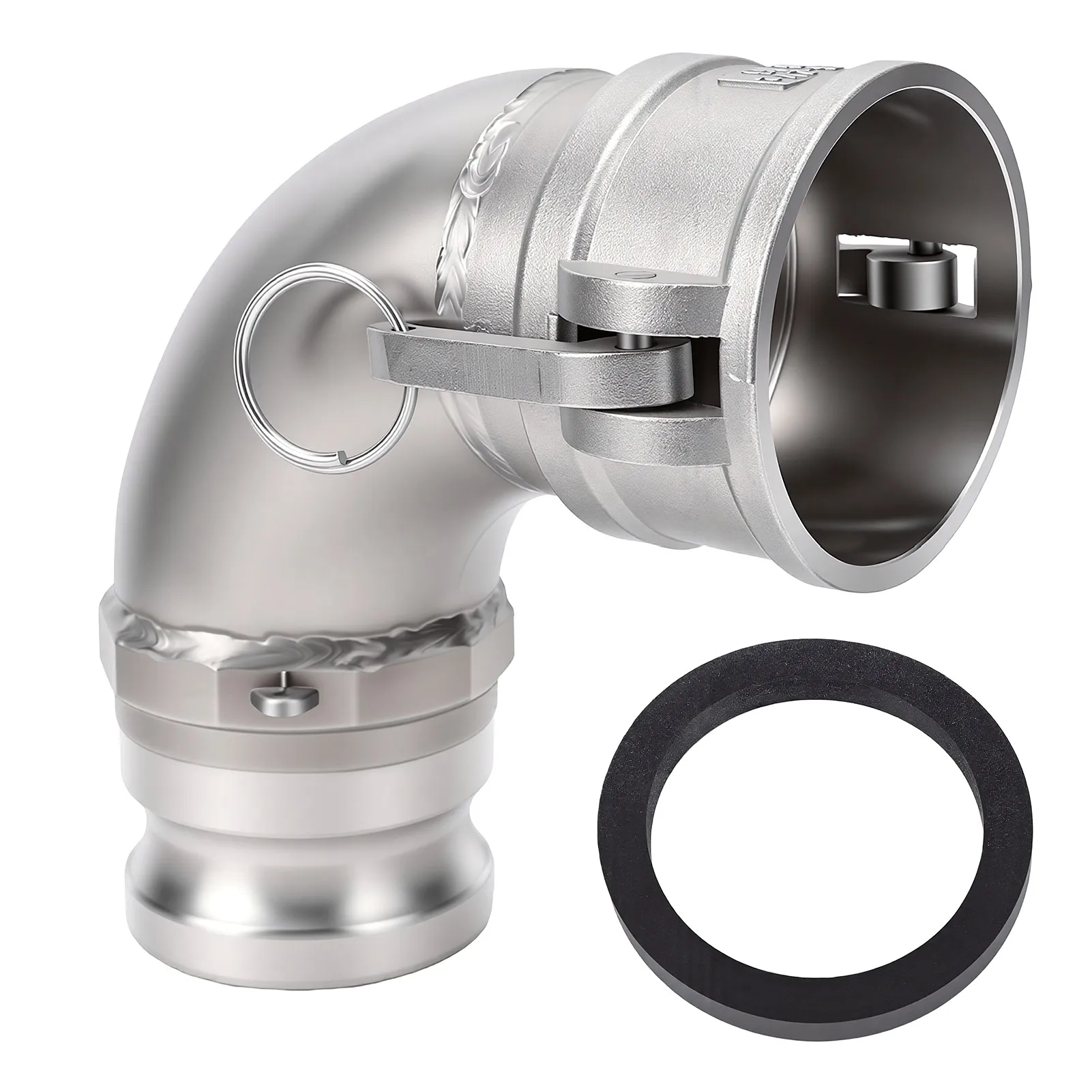 Elbow Camlock Coupling Type DA Hose Fitting 90 Degree Elbow Hose Adapter Coupling 2 Inch Female and 2 Inch Male Thread Camlock