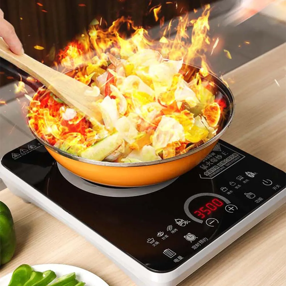 3500W Induction Cooker Stir Frying Energy-saving Cooking Hob Household Touch Screen Induktionskochplatte