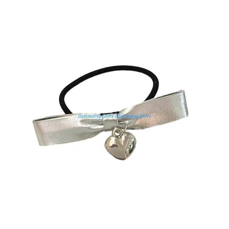 

573b Серебряный бахновой веревка для волос любит сердечные волосы резиновые аксессуары для волос