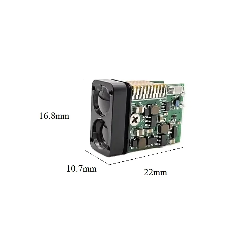 5mrad IP67 Low Cost Laser Rangefinder Module 1200m TOF 905nm UART 15HZ High Speed Laser Distance Sensor for Night Vision