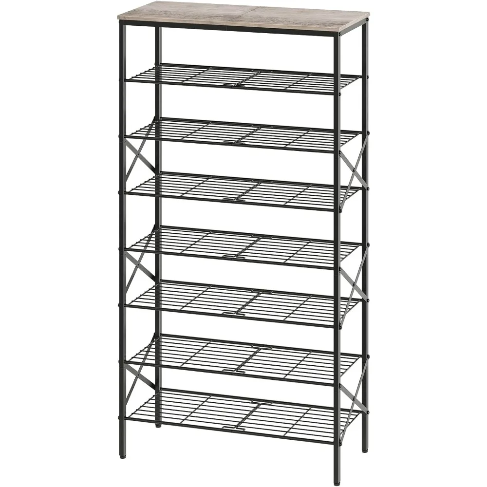 

8 Tier Shoe Rack,Large Capacity Shoes Shelf Holds 32 Pairs of Shoes, Durable and Stable, for Entryway, Hallway, Closet,Shoe Rack