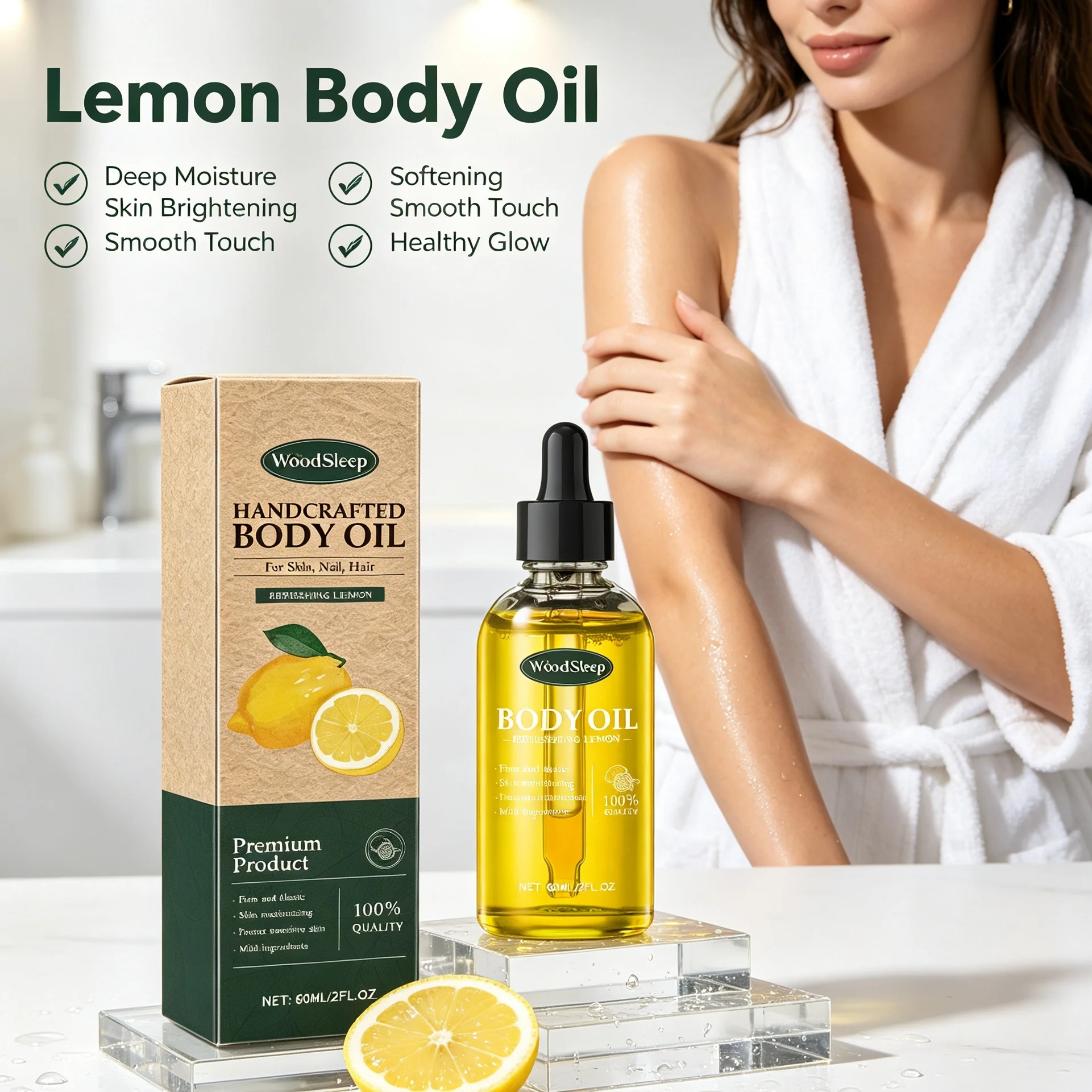 Pure Lemon Skin Care Essential Oil Vitamin C Revitalize Dull Complexion Aromatherapy Massage Oil For Face Body Daily Beauty