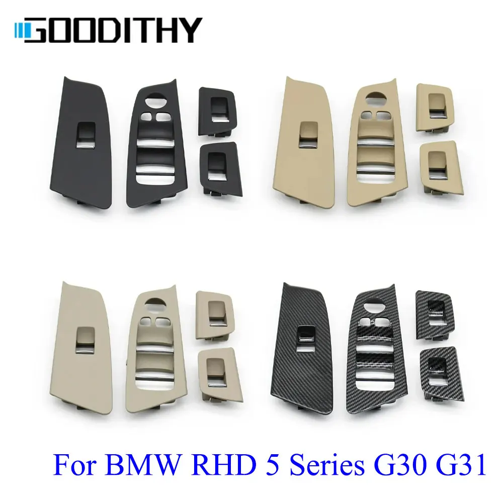 RHD Master Window Lift Button Cover Passenger Door Window Switch Panel Trim For BMW 5 Series M5 G30 G31 F90 2017 2018 2019 2020